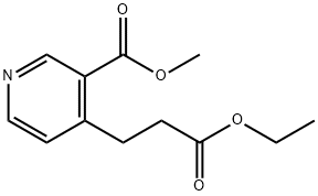 methyl 4-(3-ethoxy-3-oxopropyl)nicotinate Structure