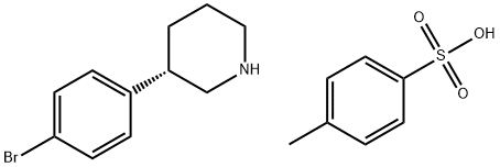 Piperidine, 3-(4-bromophenyl)-, (3S)-, 4-methylbenzenesulfonate (1:1) Structure