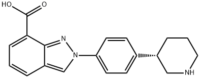 Niraparib metabolite M1 구조식 이미지