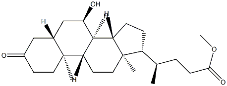 3-옥소-7α-히드록시-5α-콜란산메틸에스테르 구조식 이미지