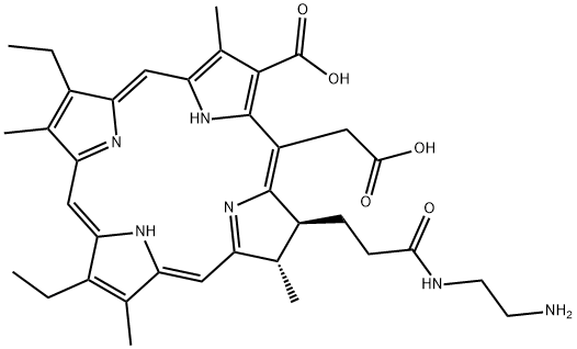 meso-chlorin e(6) monoethylene diamine Structure