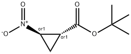 Cyclopropanecarboxylic acid, 2-nitro-, 1,1-dimethylethyl ester, (1R,2R)-rel- Structure