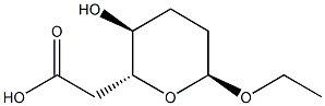 2H-Pyran-2-aceticacid,6-ethoxytetrahydro-3-hydroxy-,[2R-(2alpha,3bta,6bta)]-(9CI) 구조식 이미지