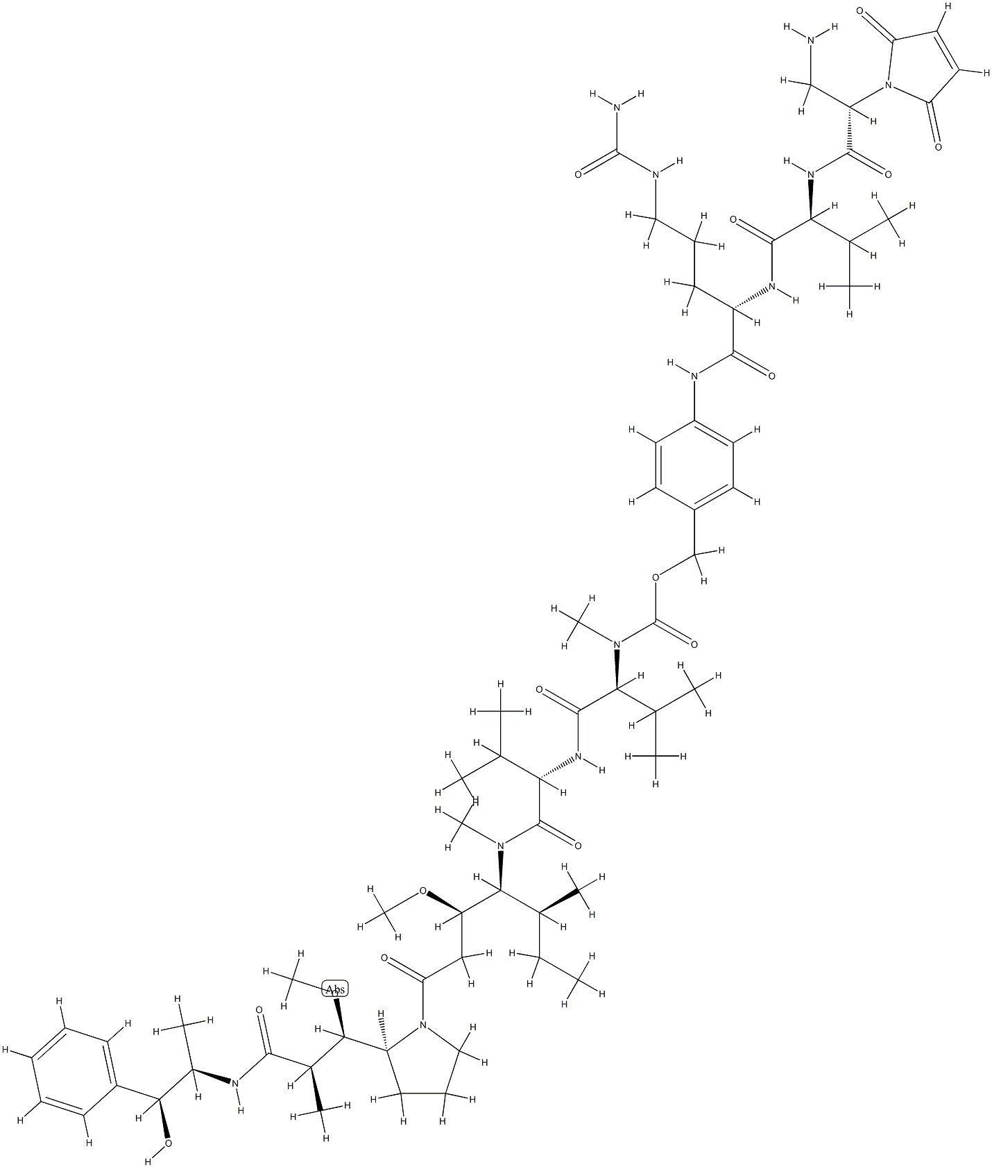 mDPR-Val-Cit-PAB-MMAE Structure