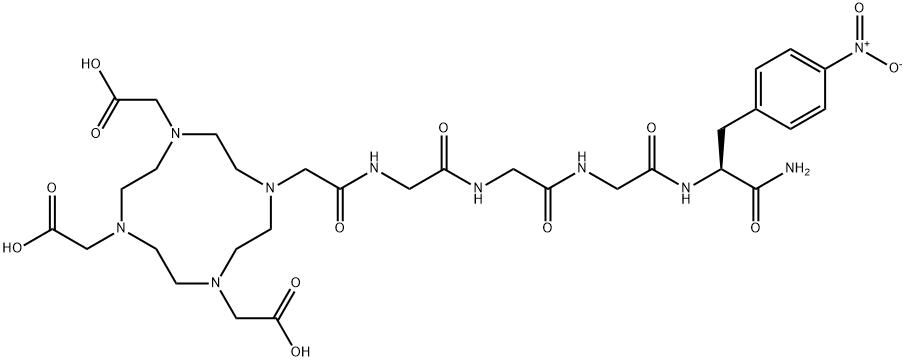 DOTA-글리실-글리실-글리실-(4-니트로페닐)알라닌아미드 구조식 이미지