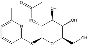 6-Methyl-2-pyridinyl 2-(acetylamino)-2-deoxy-1-thio-beta-D-glucopyranoside  Structure