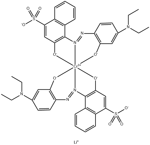 trilithium bis(4-((4-(diethylamino)-2-hydroxyphenyl)azo)-3-hydroxy-1-naphthalenesulfonato(3-))chromate(3-) Structure