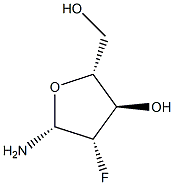 베타-D-아라비노푸라노실아민,2-데옥시-2-플루오로-(9CI) 구조식 이미지