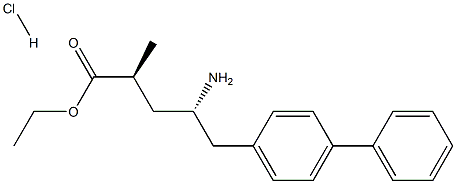 [1,1'-Biphenyl]-4-pentanoic acid, γ-amino-α-methyl-, ethyl ester, (Hydrochloride)(1:1), (αS,γS)- Structure