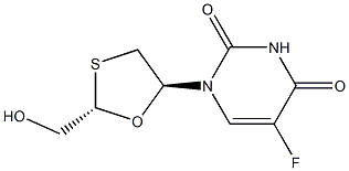 Oxathiolan, 5FU-(-).a. Structure