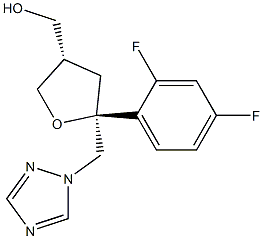 L-threo-Pentitol, 2,5-anhydro-1,3,4-trideoxy-2-C-(2,4-difluorophenyl)-4-(hydroxyMethyl)-1-(1H-1,2,4-triazol-1-yl)- 구조식 이미지