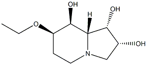 1,2,8-Indolizinetriol,7-ethoxyoctahydro-,[1S-(1alpha,2alpha,7bta,8bta,8abta)]-(9CI) 구조식 이미지