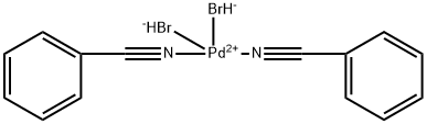 Bis(benzonitrile)dibromopalladium(II) Structure