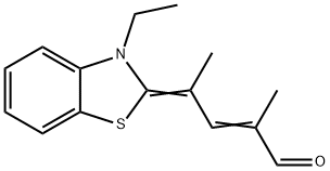 -델타-2,-감마-벤조티아졸린크로톤알데히드,3-에틸-알파-,-감마-디메틸-(8CI) 구조식 이미지