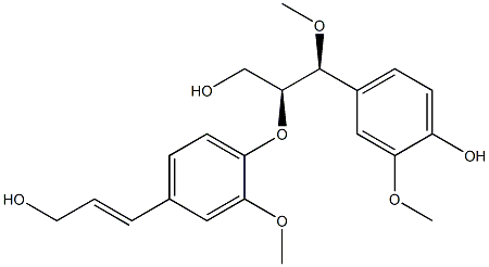 threo-7-O-Methylguaiacylglycerol
 β-coniferyl ether 구조식 이미지