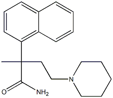 α-Methyl-α-(2-piperidinoethyl)-1-naphthaleneacetamide Structure