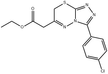 3-(4-CHLORO-PHENYL)-7H-[1,2,4]TRIAZOLO[3,4-B][1,3,4]THIADIAZIN-6-YL]-ACETIC ACID ETHYL ESTER 구조식 이미지