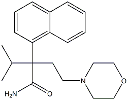 α-이소프로필-α-(2-모르폴리노에틸)-1-나프탈렌아세트아미드 구조식 이미지