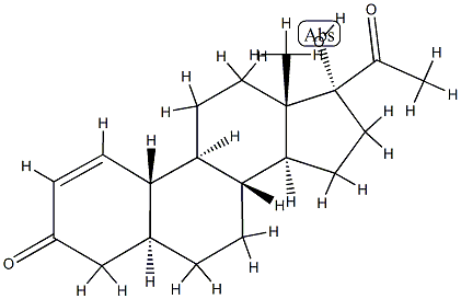 (17R)-17-Hydroxy-19-nor-5α-pregn-1-ene-3,20-dione 구조식 이미지