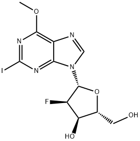 9-(2-deoxy-2-fluororibofuranosyl)-2-iodo-6-methoxypurine 구조식 이미지