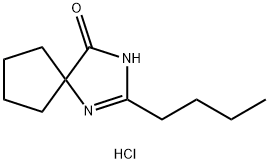 2-Butyl-1,3-diazaspiro[4.4]non-1-en-4-one hydrochloride 구조식 이미지