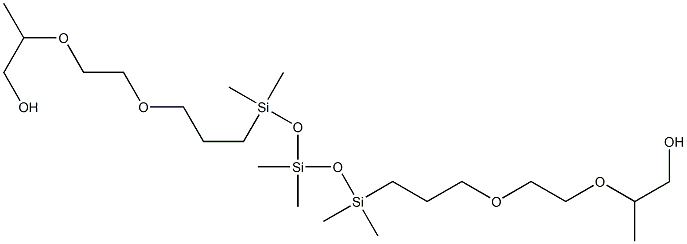 Siloxanes and Silicones, di-Me, 3-hydroxypropyl group-terminated, ethoxylated propoxylated Structure