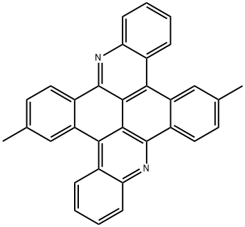 6,15-dimethyltribenzo-(c,f,j)naphtho(1,2,3,4-lmn)(2,7)phenanthroline Structure