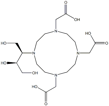 rel-10-[(1R,2S)-2,3-Dihydroxy-1-(hydroxyMethyl)propyl]-1,4,7,10-tetraazacyclododecane-1,4,7-triacetic Acid Structure