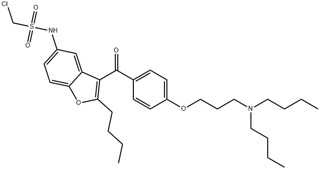 S-Desmethyl S-Chloromethyl Dronedarone 구조식 이미지