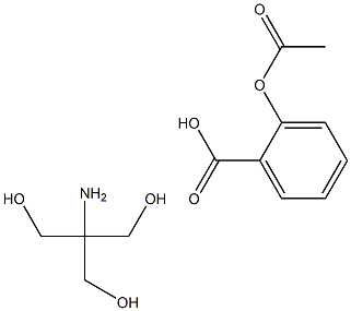 2-acetoxybenzoic acid, compound with 2-amino-2-(hydroxymethyl)propane-1,3-diol (1:1) 구조식 이미지