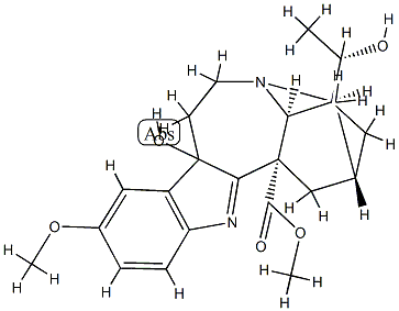 (20S)-16,17-Didehydro-9,17-dihydro-9,20-dihydroxy-12-methoxyibogamine-18-carboxylic acid methyl ester Structure