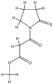 1-피롤리딘프로판산,-bta–옥소-2-티옥소-,메틸에스테르 구조식 이미지