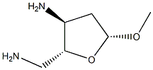 beta-D-erythro-Pentofuranoside, methyl 3,5-diamino-2,3,5-trideoxy- (9CI) Structure