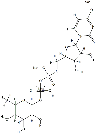 UDP 5'-diphospho-a-L-rhamnose 구조식 이미지