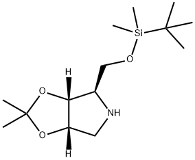 4H-1,3-Dioxolo4,5-cpyrrole, 4-(1,1-dimethylethyl)dimethylsilyloxymethyltetrahydro-2,2-dimethyl-, (3aR,4R,6aS)- 구조식 이미지