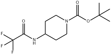 Tert-Butyl 4-(2,2,2-trifluoroacetamido)piperidine-1-carboxylate 구조식 이미지