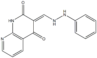 1,8-Naphthyridine-3-carboxaldehyde,1,2-dihydro-4-hydroxy-2-oxo-,3-(phenylhydrazone)(9CI) Structure