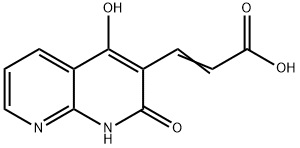 2-Propenoicacid,3-(1,2-dihydro-4-hydroxy-2-oxo-1,8-naphthyridin-3-yl)-(9CI) Structure