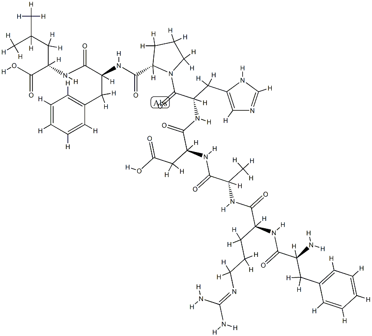 H-PHE-ARG-ALA-ASP-HIS-PRO-PHE-LEU-OH ACETATE SALT Structure