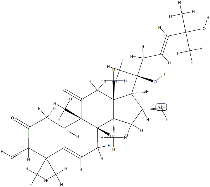 (10α,23E)-3α,16α,20,25-Tetrahydroxy-9β-methyl-19-norlanosta-5,23-diene-2,11-dione 구조식 이미지
