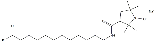 12-(2,2,5,5-테트라메틸-1-피롤리디녹실-3-카르보닐아미노)도데카노에이트 구조식 이미지