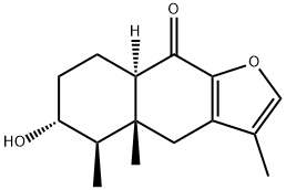 (4aR)-4a,5,6,7,8,8aα-Hexahydro-6α-hydroxy-3,4aβ,5β-trimethylnaphtho[2,3-b]furan-9(4H)-one Structure