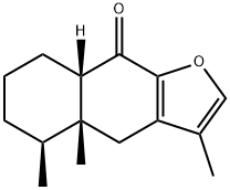 (4aR)-4a,5,6,7,8,8aβ-Hexahydro-3,4aβ,5β-trimethylnaphtho[2,3-b]furan-9(4H)-one Structure