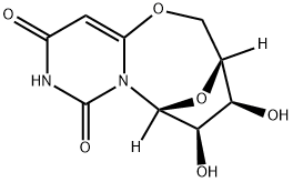 (3R)-3,4,5,6-Tetrahydro-4β,5β-dihydroxy-3β,6β-epoxy-2H,8H-pyrimido[6,1-b][1,3]oxazocine-8,10(9H)-dione Structure