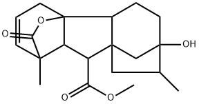 1α,4aα-(카르보닐옥시)-7-히드록시-1,8-디메틸깁-2-엔-10β-카르복실산메틸에스테르 구조식 이미지