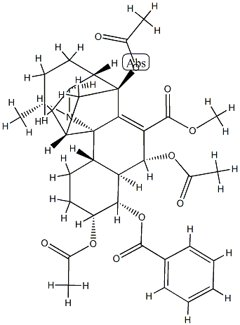 13α,16α,20-Triacetoxy-14α-benzoyloxyhimbosan-18-oic acid methyl ester Structure