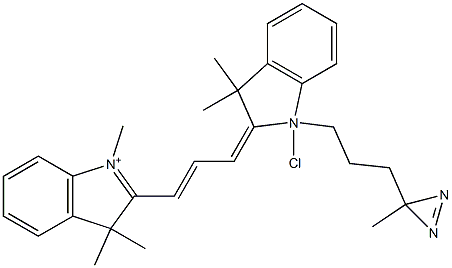 4,4-azo-n-pentyl-1'-methyl-3,3,3',3'-tetramethylindocarbocyanine Structure