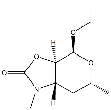 2H-Pyrano[4,3-d]oxazol-2-one,4-ethoxyhexahydro-1,6-dimethyl-,[3aR-(3aalpha,4bta,6alpha,7abta)]-(9CI) Structure