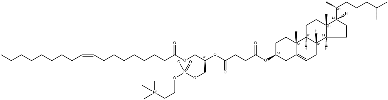 1-oleoyl-2-cholesterylheMisuccinoyl-sn-glycero-3-phosphocholine 구조식 이미지