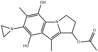 7-(1-azidirinyl)-2,3-dihydro-1-acetoxy-5,8-dihydroxy-6,9-dimethyl-1H-pyrrolo(1,2-a)indole Structure